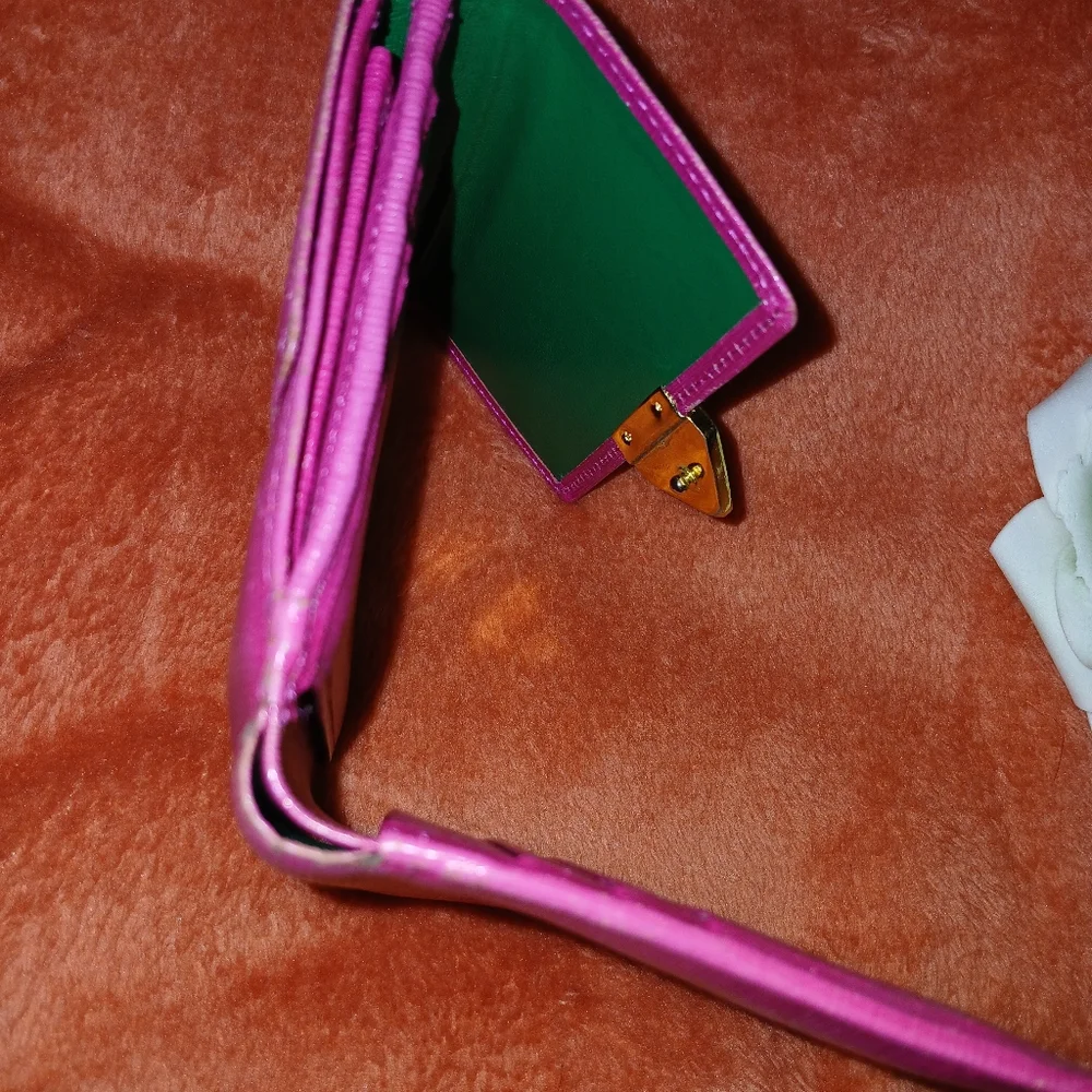 Balenciaga Pink Wallet with Gem Detail